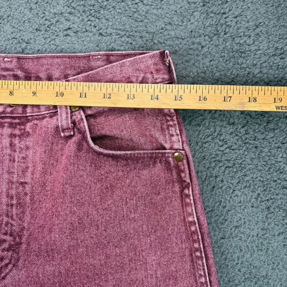 Vintage Wrangler Mens Red Washed Denim Jeans Straight Leg Pants‎ Size 32 USA